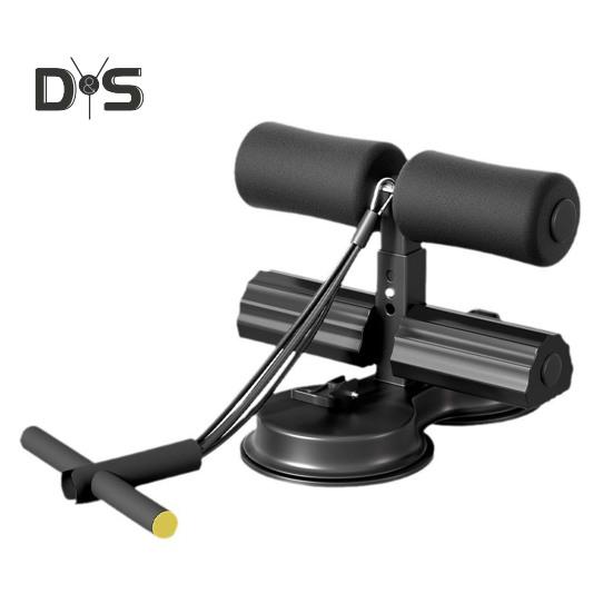 

Помощник для приседаний с лентой сопротивления для тренировок на пресс в помещении, держатель для ног для приседаний с двумя присосками, тренажер для домашнего спортзала чёрный