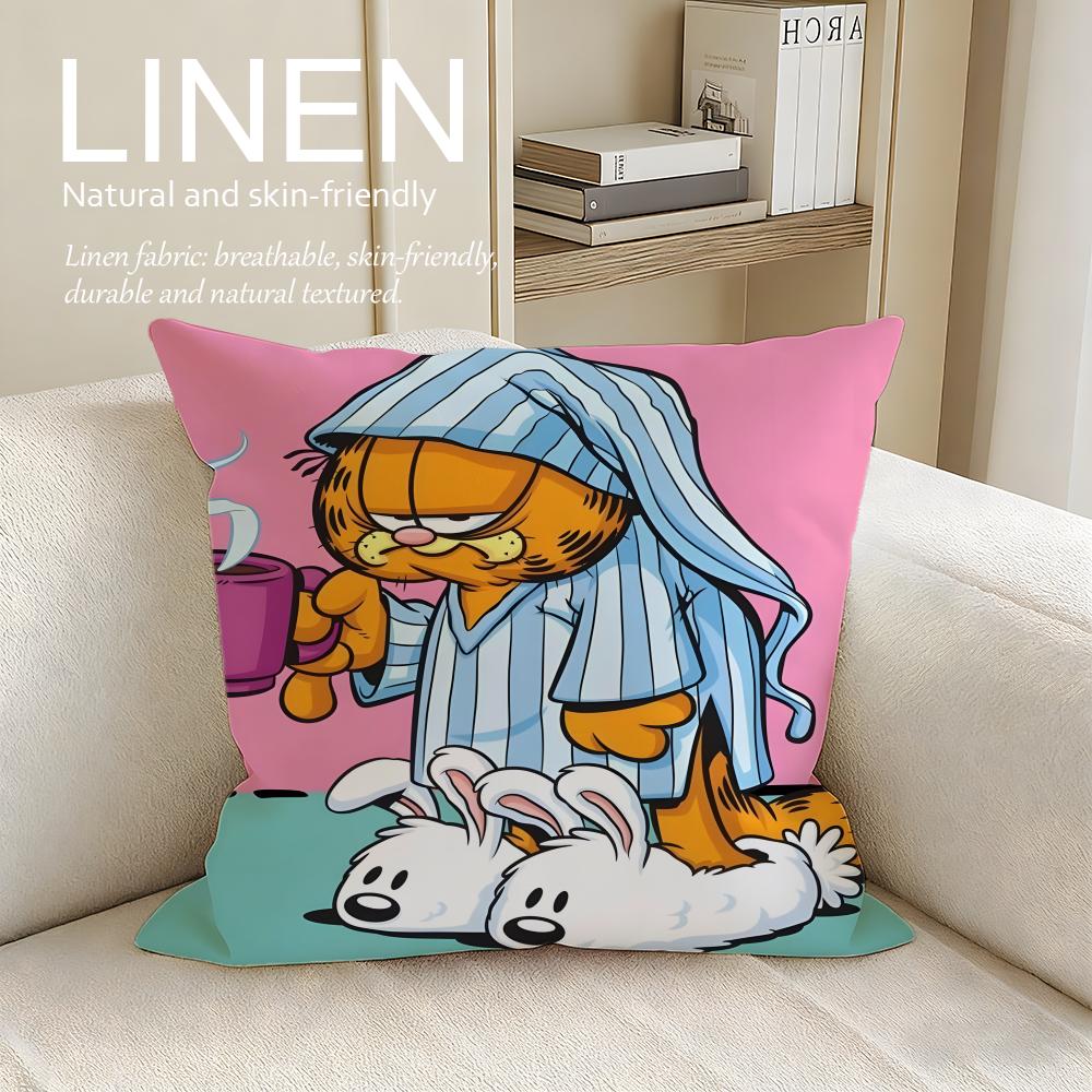 Classic Garfield Cushion Cover Pillowcase Set Pcs x x Breathable Washable Sofa Cushion Cover