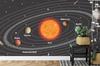 Fototapete Das Sonnensystem auf Englisch Abwaschbares Vlies 360x240