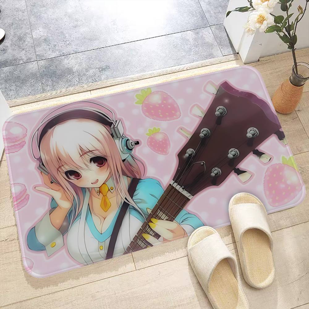 1PC Idol SUPER SONICO Entrance Door Mat Washable Non-Slip Living Room Sofa Chairs Area Mat Kitchen Welcome Doormat