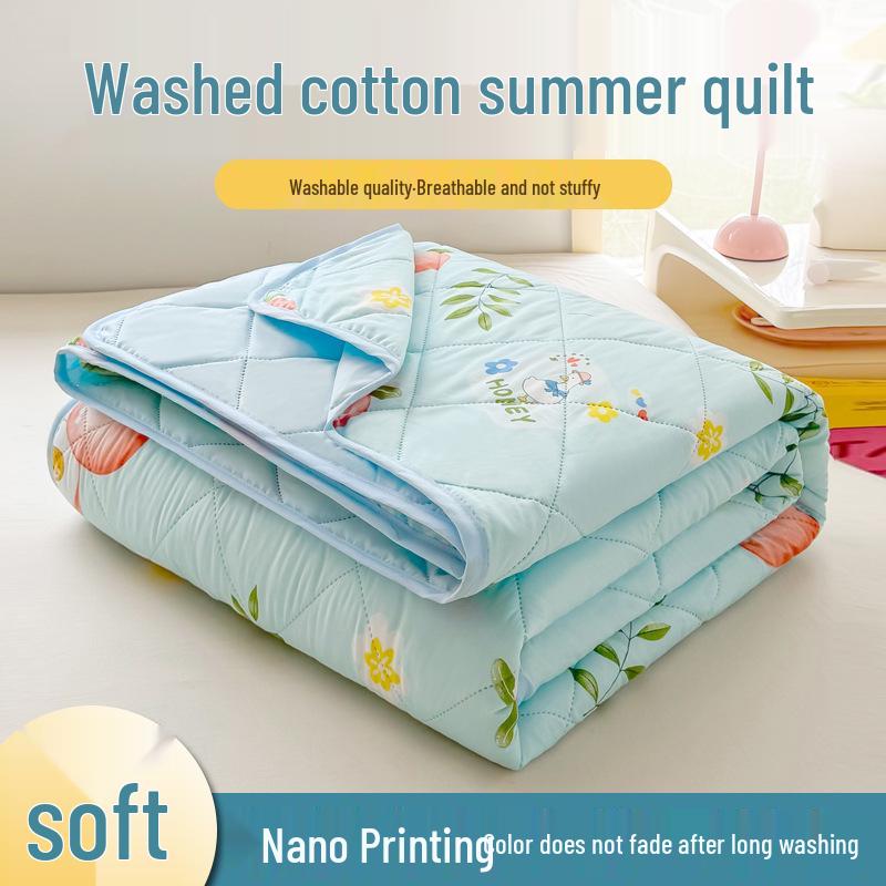 Washable Cotton Summer Cooling Quilt Gift Set 100x150cm Summer Quilt