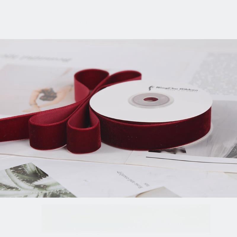 Panglică flocata roșie și verde realizată manual pentru accesorii de păr de Crăciun și funde de bricolaj