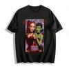 Halloween KPOP Demon Hunters Printed Top Gothic Spooky Party Slim Fit Top For Cool Girls Pure Cotton T-shirt