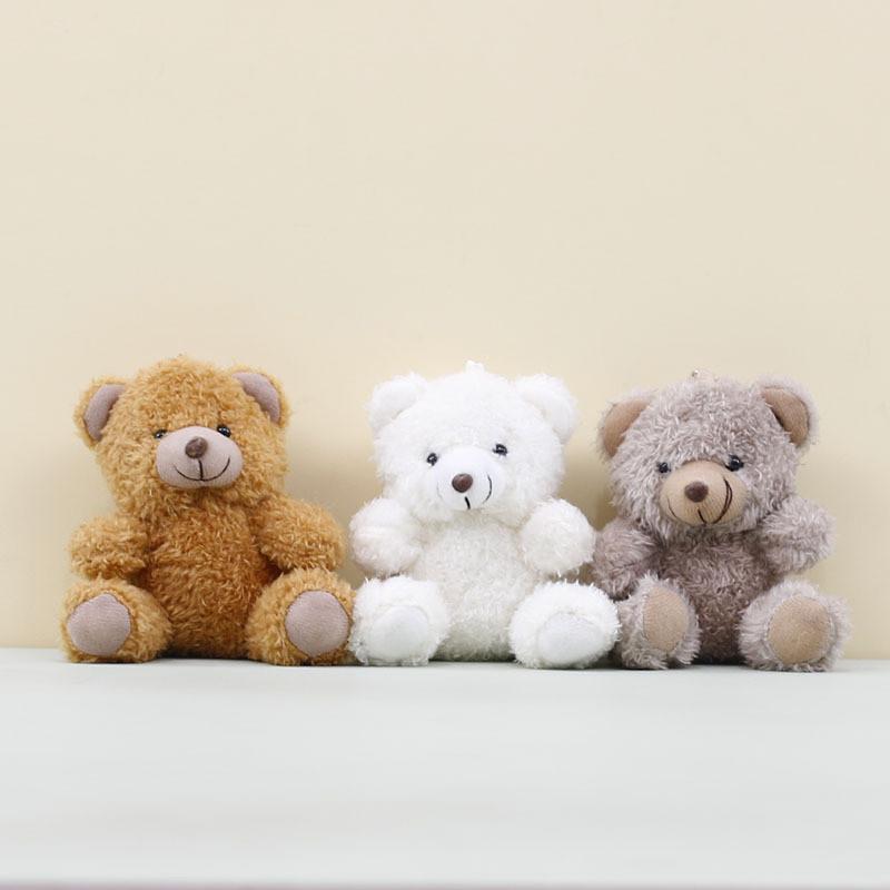 Bear Keychain Teddy Cute Cartoon Children Backpack Decorative Pendant Plush Doll