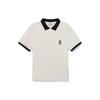 MLB Striped Detail Pullover Short Sleeve Polo Shirt Men tops White 3LPQB0133-43IVS