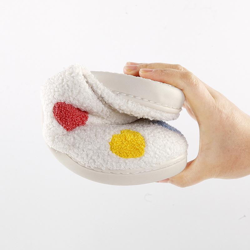 Neues Zuhause bunt klein Liebe warm Winter Baumwollpantoffeln Paar Männer und Frauen dicksohlige weichsohlige Schuhe dick rutschfest niedlich