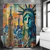 Statue of Liberty Puzzle Shower Curtain, Bathroom Decorative Shower Curtain, Waterproof Shower Curtain with Hooks