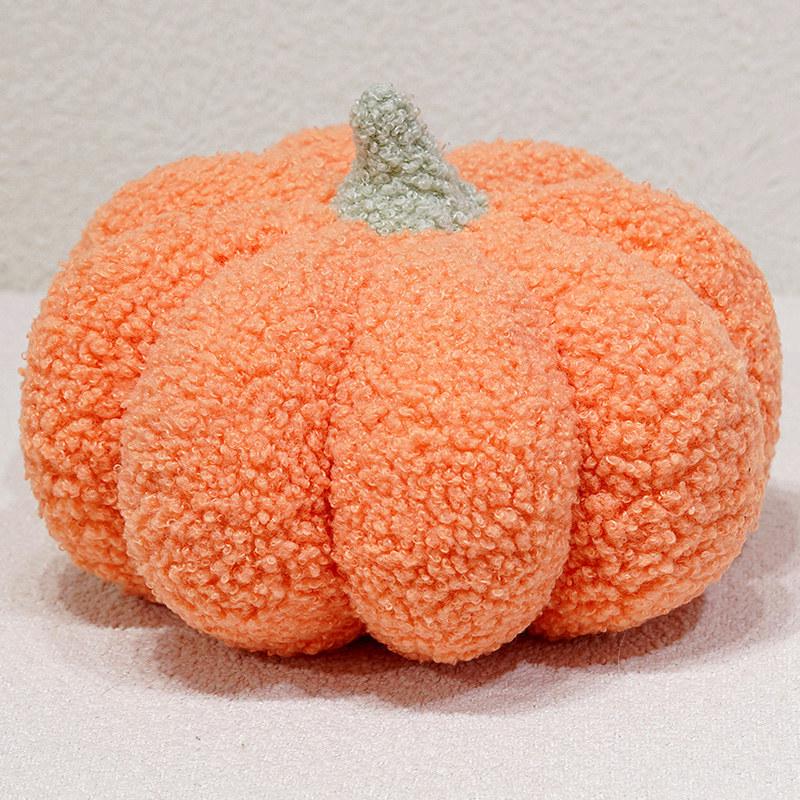 Coussin Peluche Citrouille Halloween Mignon Style Nordique - Ornement Décoratif pour Canapé de Salon