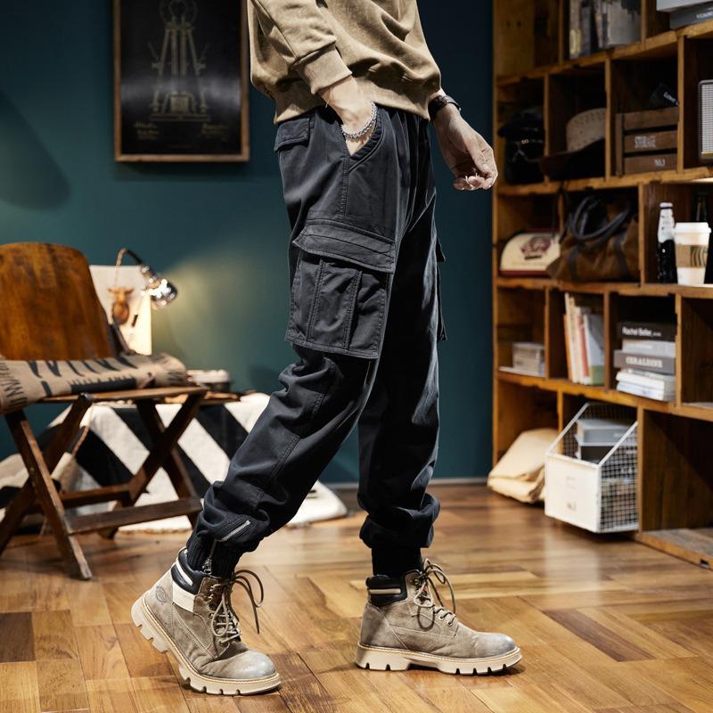 Fleece Overalls Trousers Casual Pants New Versatile High Arcade Can Outdoor Retro Style Men's Clothing