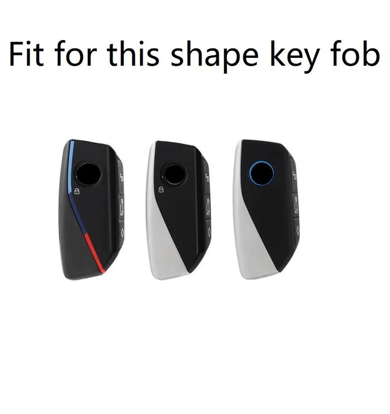 Genuine Leather Car Remote Key Fob Cover Key Fob Case For Bmw Ix X7 I7 Xm  Key Fob