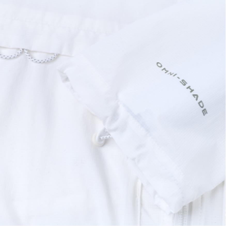 Columbia Solid Color Outdoor Skin Jacket With Zipper Hooded Long Sleeve Waterproof UV Protection Sun Protection Women Jackets White WR4859-100