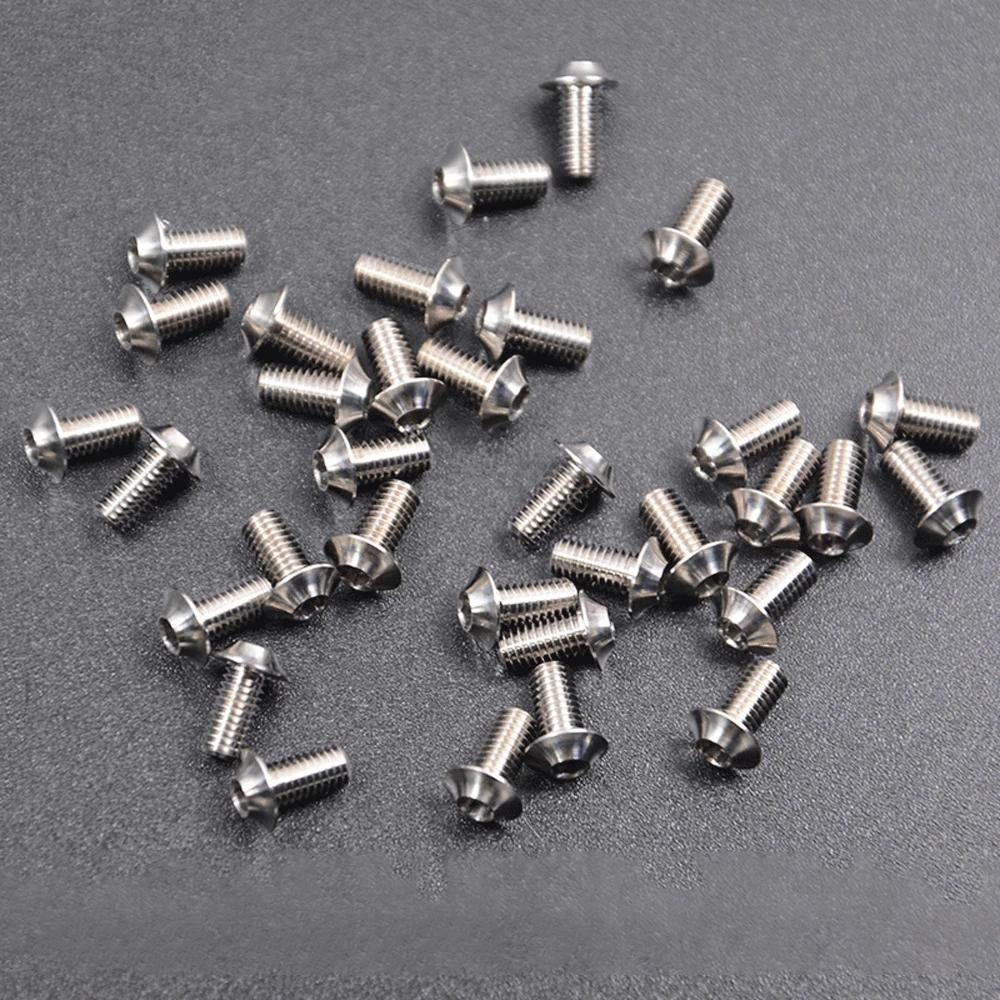 

1Pcs M3 x 4 5 6 8 10 12 14 16 18 20 22mm GR5 TC4 Titanium Alloy UFO Cone Head Screw Bolts Hex Socket For Model Aircraft Car DIY M3X10mm
