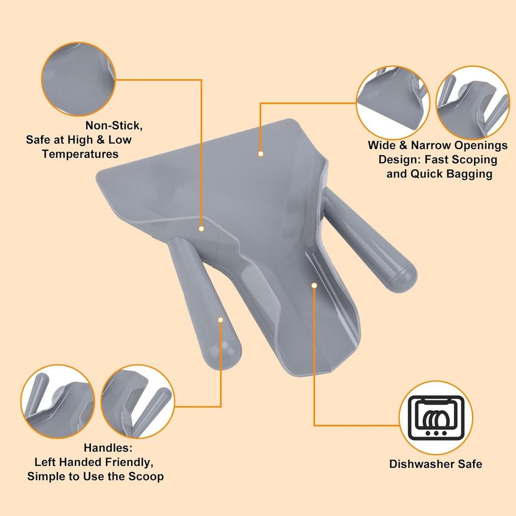 Double Handle Freeze Dryer Spoon Quick Fill Tool Plastic Texture Suitable for Snacks Fries Skittles Dishwasher Safe