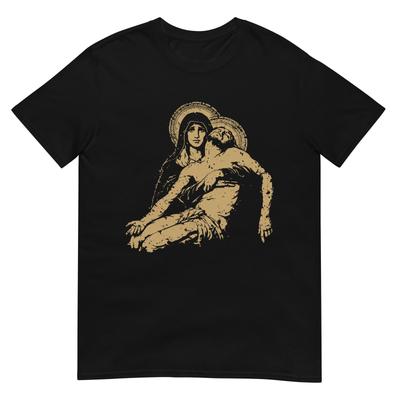 Pieta Inspired Virgin Mary And Jesus Art Tshirt