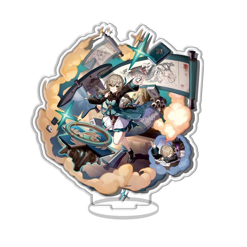 Mezzanine, Milk Tea Acrylic Standing Card, Ornament Game Merchandise 15Cm Desktop Decoration