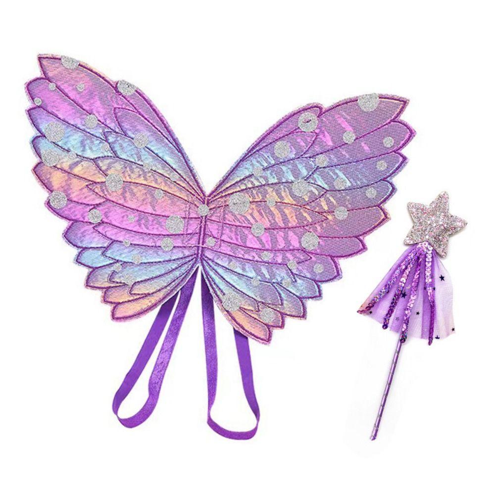 Polyester Children Magic Wand Dress Up Prop Fairy Princess Angel Wings Gril Boy