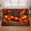 Halloween Black Cat Witch Hat Pumpkin Ghost Doormat Moon Bat Castle Print Indoor Entry Floor Rug Home Holiday Decor