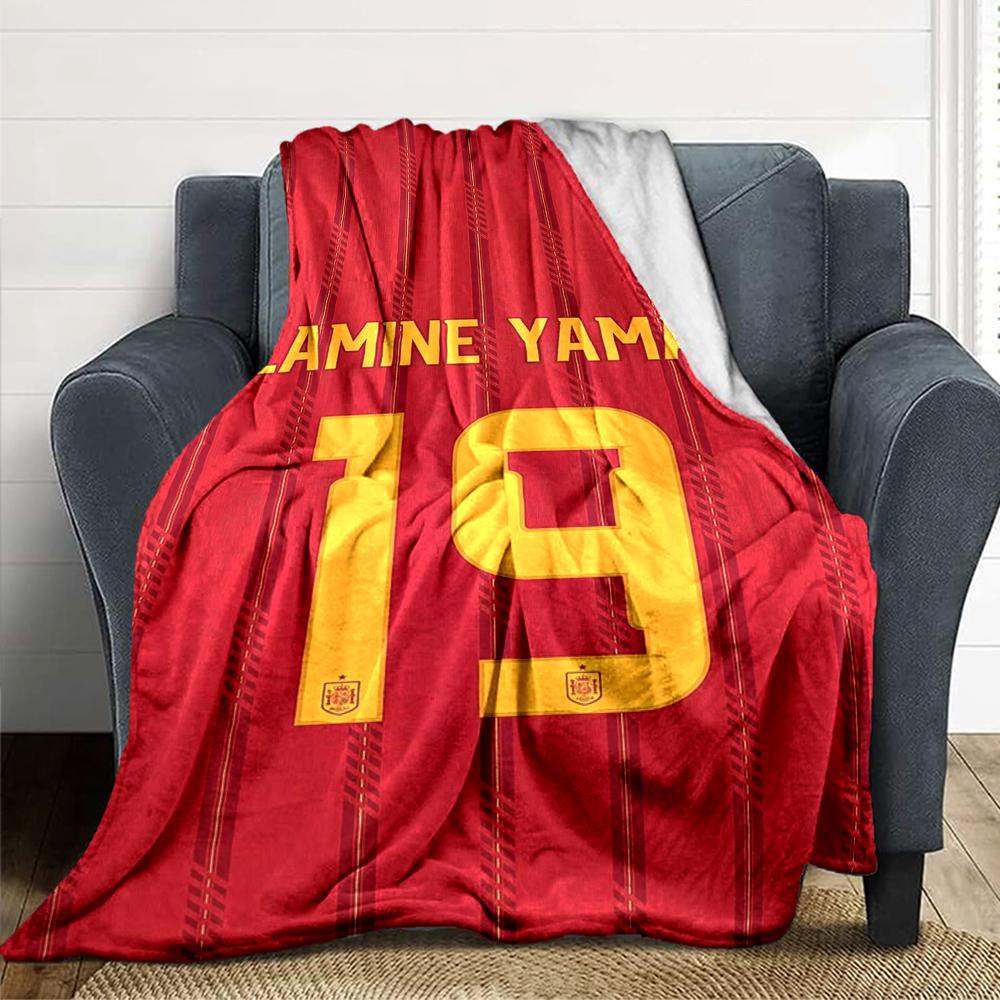 Barcelona Football Fan printed flannel breathable and warm blanket, a stylish home gift, suitable for home, office and bedspread use. 0710a21