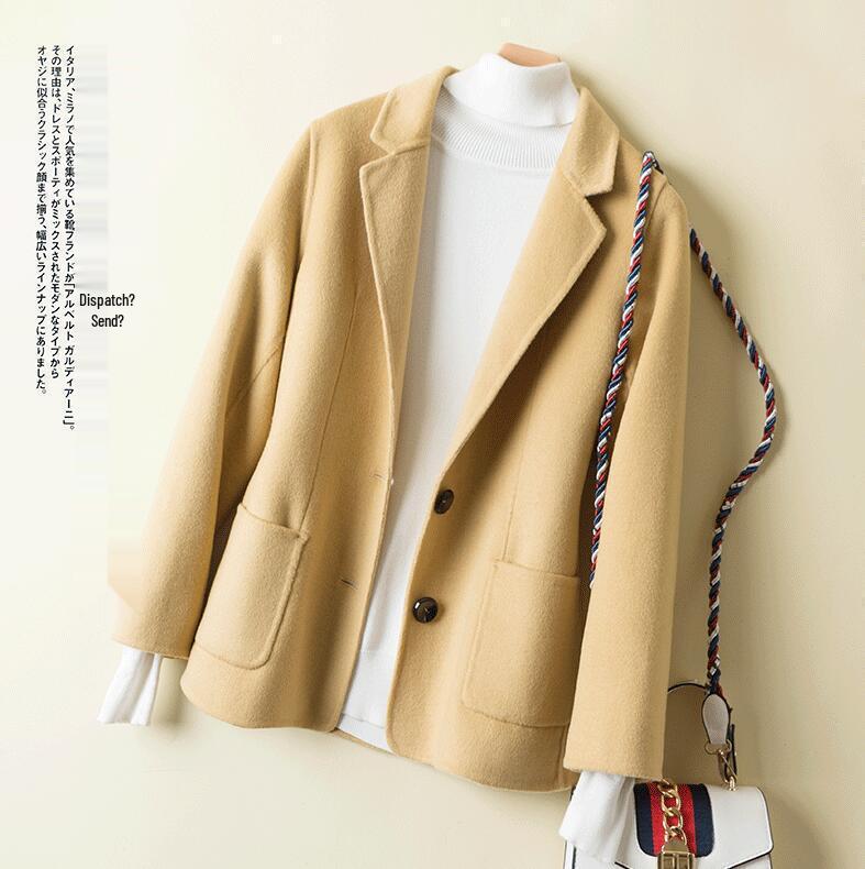 2025 A/W Women's Slim Fit Pure Wool Cashmere Short Coat