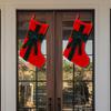 Christmas Stockings 18 Inch Large Fireplace Hanging Stockings with Bow for Xmas Farmhouse Holiday Party Decoration