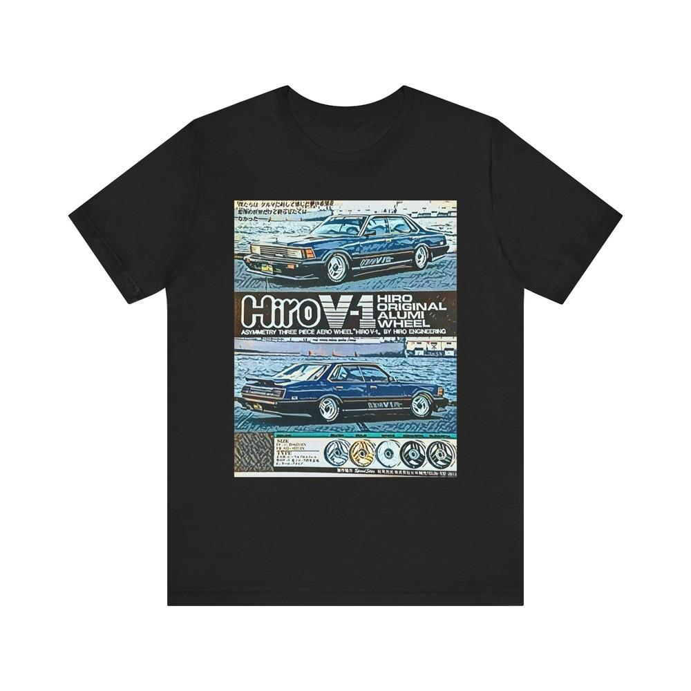 

Hiro V-1 Wheel Retro Ad Art Graphic Print Crew Unisex Jersey Short Sleeve Tee 4XL