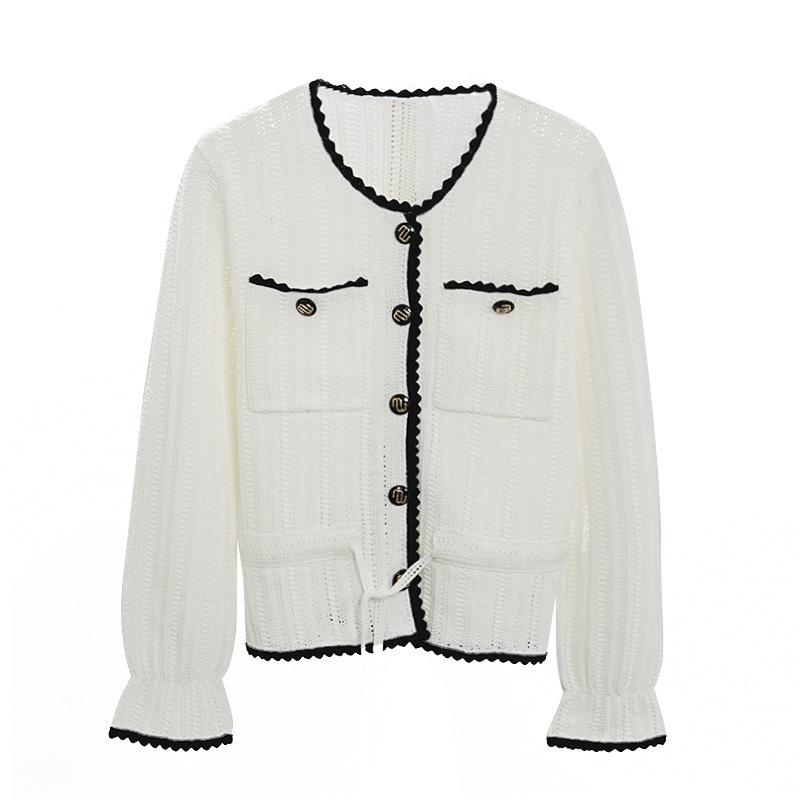 Yingjia Women's Autumn 2022 Fashion Lace-Up Knit Sweater Top