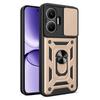 For Xiaomi Redmi Turbo 4 Pro 5G/Poco F7 5G Case with Slide Camera Lid PC+TPU Kickstand Phone Cover