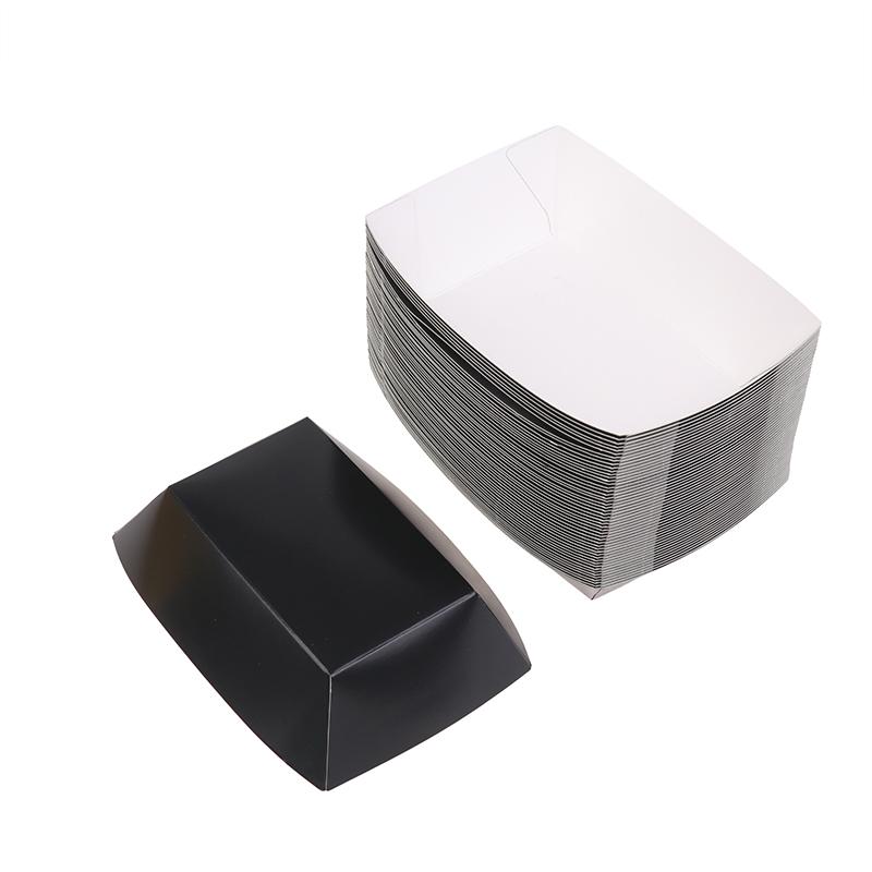 50Pcs Colorful Paper Food Boat Trays Disposable Paper Boats Containers Mini Kraft Food Serving Tray Boats Birthday Wedding