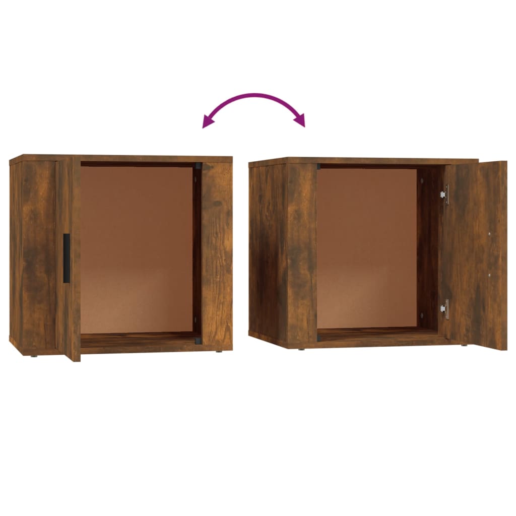 Nightstand Smoked Oak 50x39x47 cm