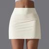 Auroth Women Sports Short Skirts With Porkets Elastic Push Up Yoga Sports Skirts Black Summer Girl Skirts