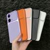 Premium Executive Leather Case for Vivo Y28 4G Large Window Lens Protector Cover