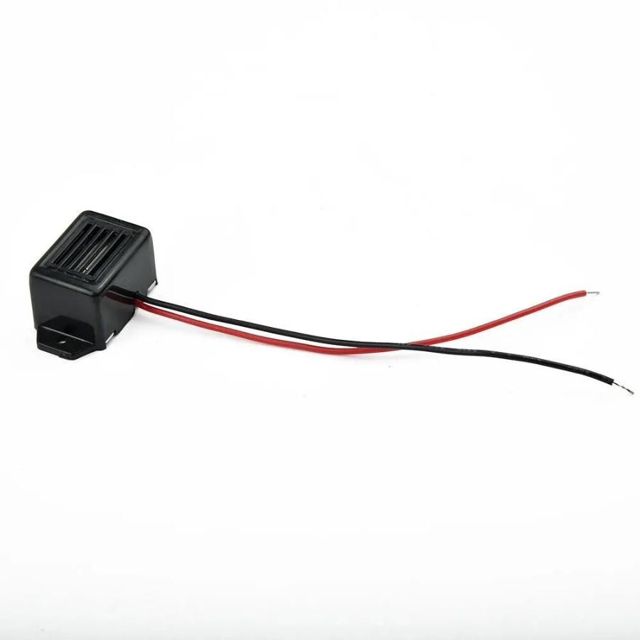 1x 12V Kontrolní bzučák pro upozornění na vypnutá světla auta - Černý Elektronický bzučák Zvukový alarm Bzučák
