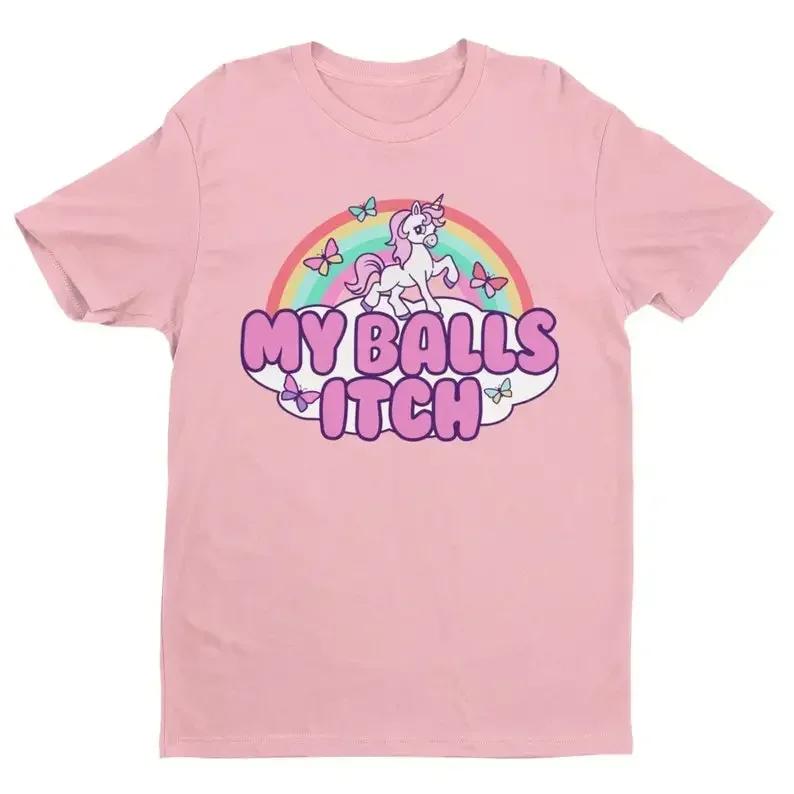 

Funny Meme Tshirt My Balls Itch Ironic Unicorn Rainbow Offensive Tshirt Cringe Weird Dank Meme Tee Inappropriate Quote Y2K Joke 4XL