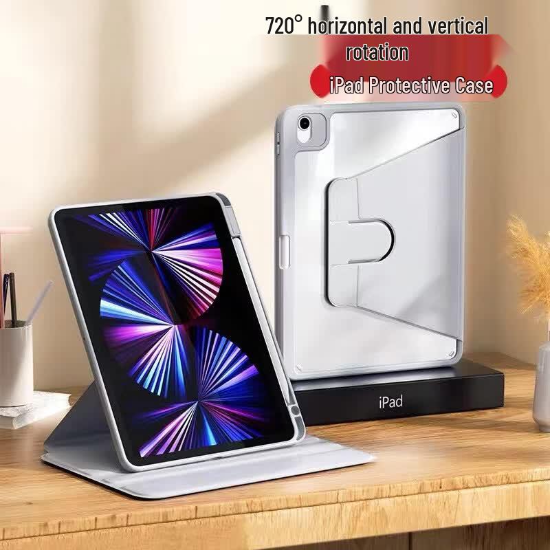 SMVP Rotatable Acrylic Tablet Case with Pen Holder 11-inch