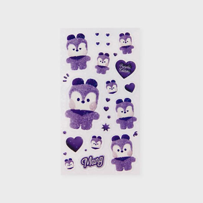 Line Friends BT21 MANG  Purple of Wish  Edition minini Sticker Sheet