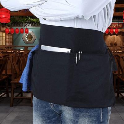 Half Apron 3 Pockets Adjustable Strap Men Women Waitress Waiter Kitchen Chef Cafe Restaurant Bakery Flower Shop Barista Server Work Apron