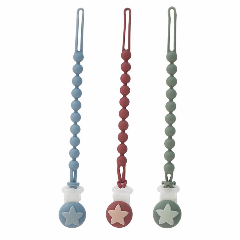 BIBOO Silicone Star Pacifier Clip Chain