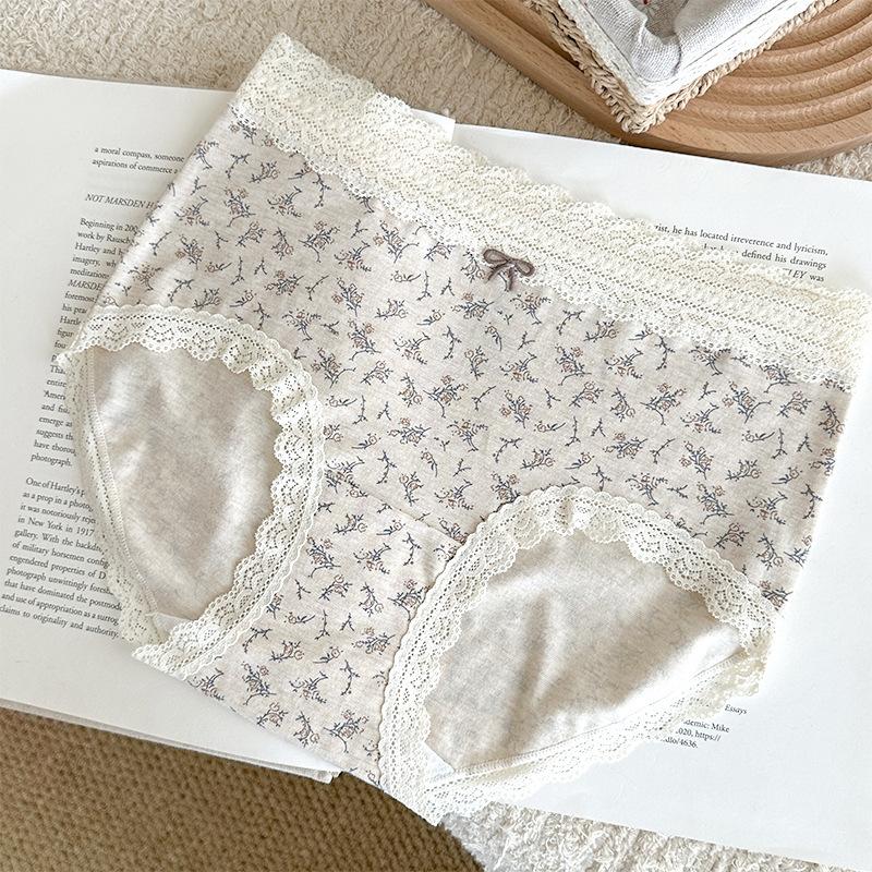 Women's Spring and Autumn Lace Class 10a Bacteriostatic Non Hip Briefs
