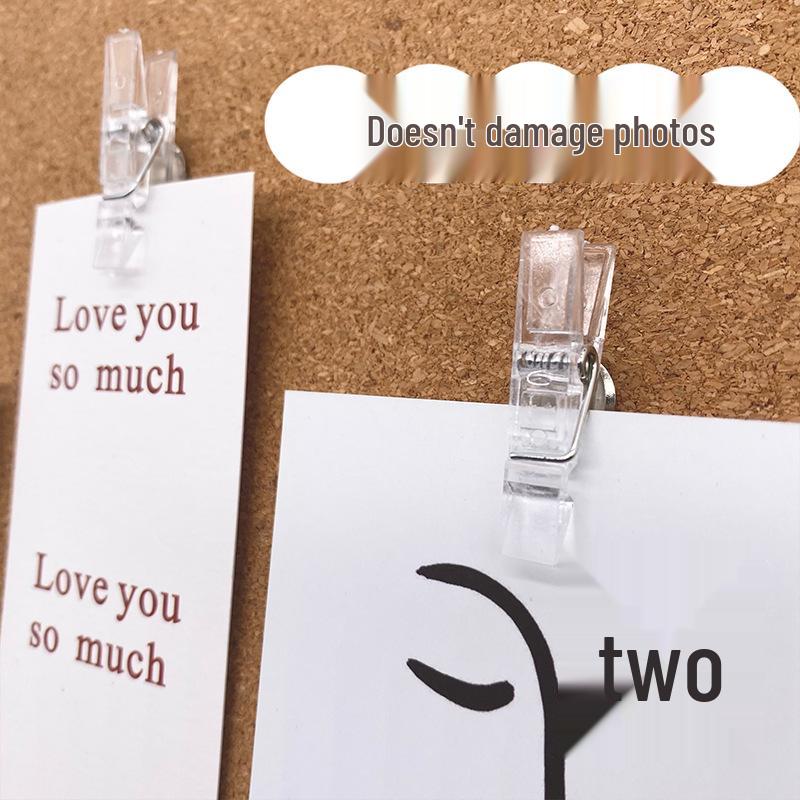 20 Clear Thumbtacks: Damage-Free Wall & Photo Decor Pins for Cork Boards and Felt