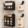 Magnetic Wall-Mount Refrigerator Storage Rack with No-Punch Two-Way Side Hanger for Fresh-Keeping Film