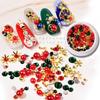 Snowflake Rivet Glitter Rhinestone Nail Art Manicure Christmas Nail Art Accessories Set Alloy Rivet Pearl Mixed Nail Art Glitter