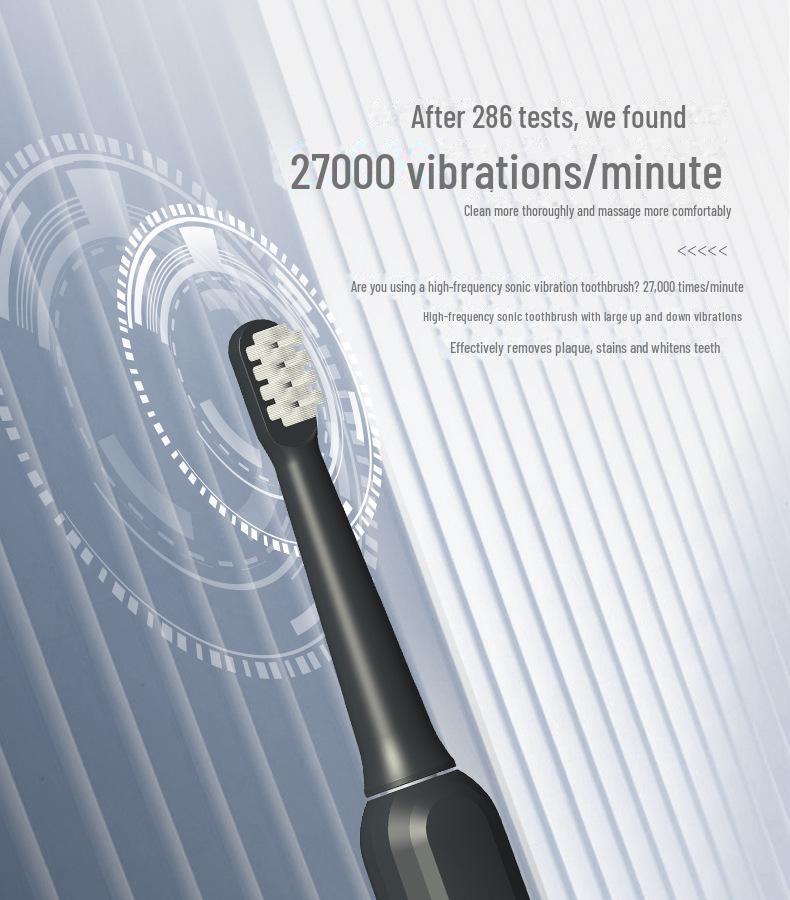 Shuning Sonic Vibration Electric Toothbrush - Timed Charging, Whitening, Soft Bristles, Adult Gift