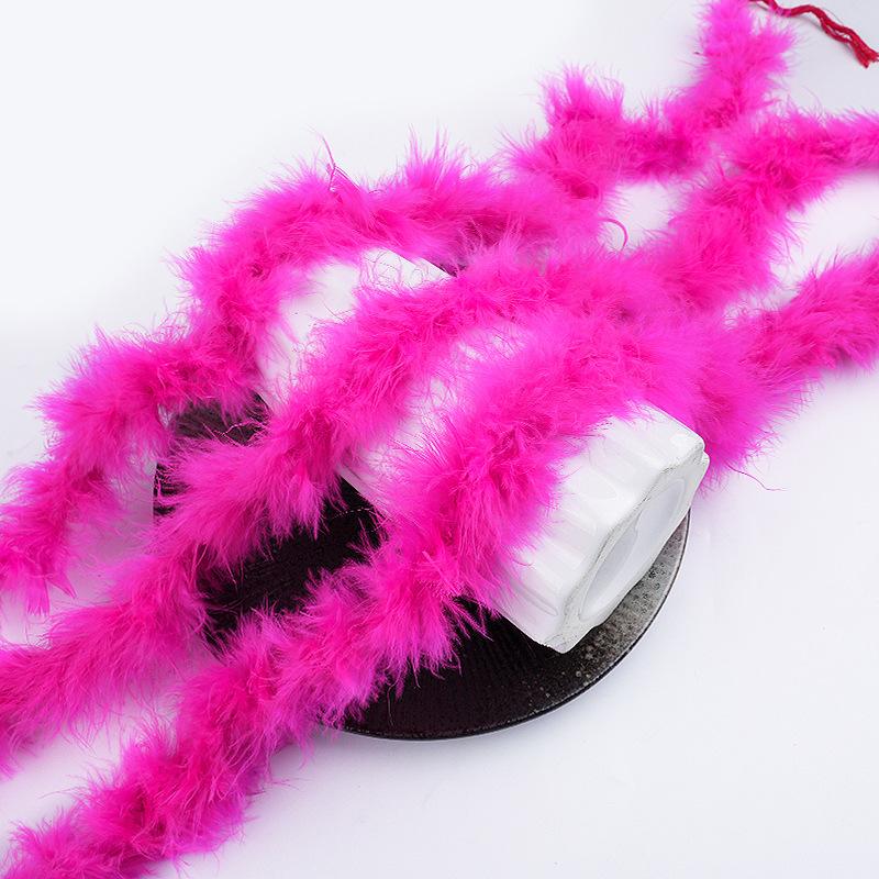 1 Meter Flat Turkey Feather Strip Bouquet Packaging Hand Decoration Performance Clothing Accessories Head Jewelry Decoration