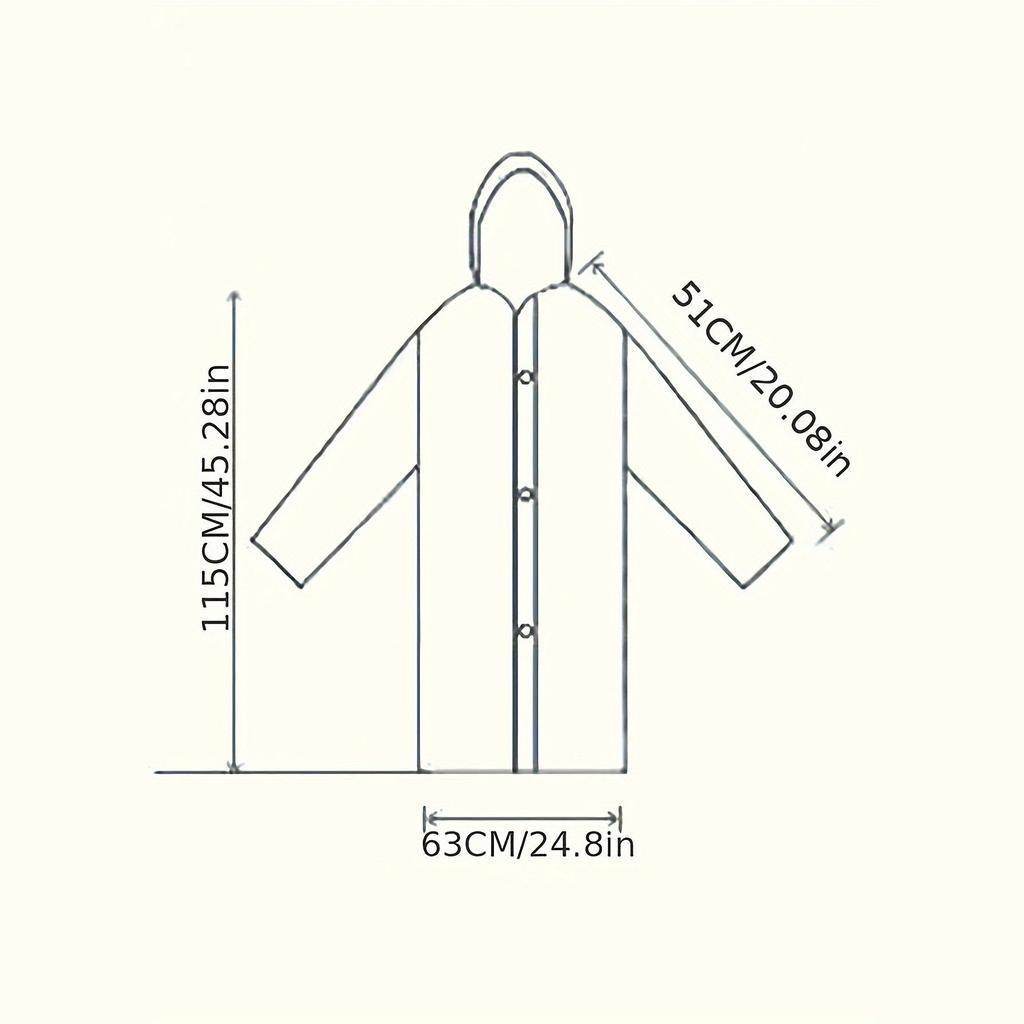 Jachetă de ploaie îngroșată pentru adulți, impermeabilă și rezistentă la vânt EVA, pe întregul corp, îngroșată, tot într-unul, pentru ciclism în aer liber, haină de ploaie portabilă
