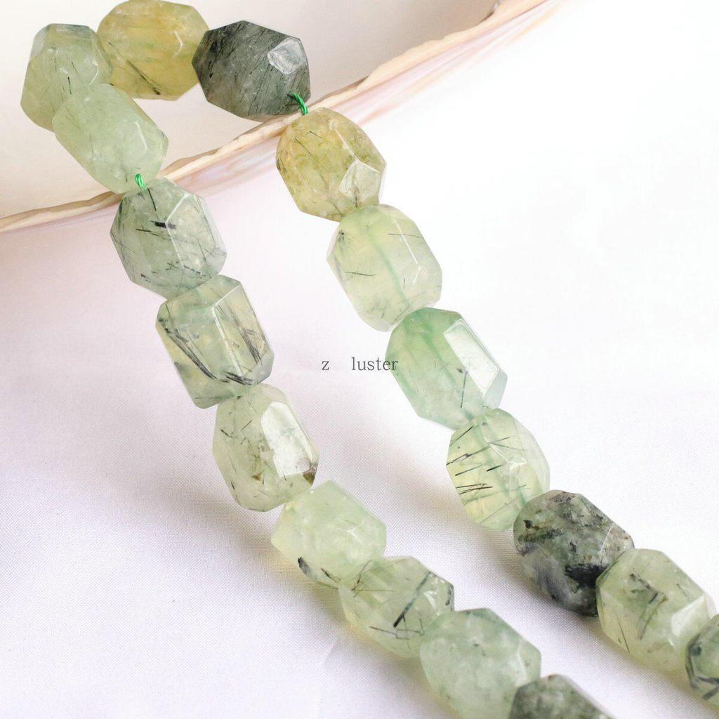 Imported Raw Tourmaline, Amethyst, and White Crystal Faceted Beads for DIY Bracelet Accessories