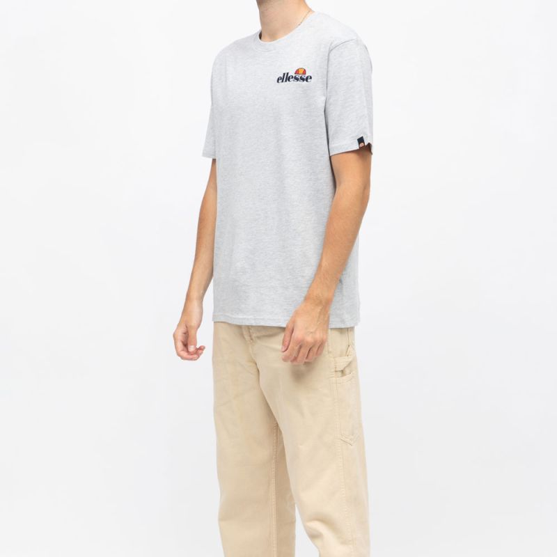 Tee shirt noir col rond regular logo brodé Homme ELLESSE