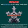 TECHING FA-5C Radial Engine Model, 3D Puzzle, Assembly Kit, Moving, For Adults, Authentic