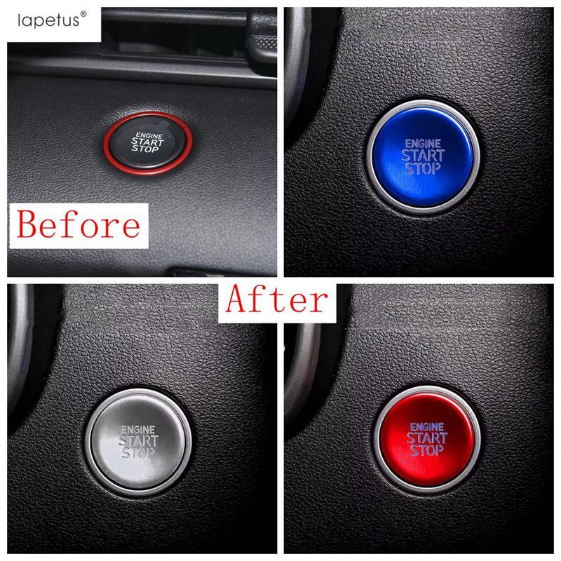 For Hyundai Tucson NX4 & Elantra  - 2025 Car Start Stop Engine Ignition Push Button Cover Trim Silver Red Blue Accessories