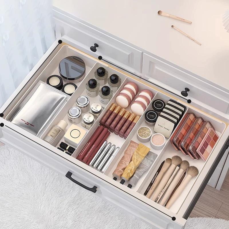 

1PC Drawer-Mounted Classified Storage Boxes For Flexible Storage Of Cosmetics. Kitchen Desktop Compartment Organizer.