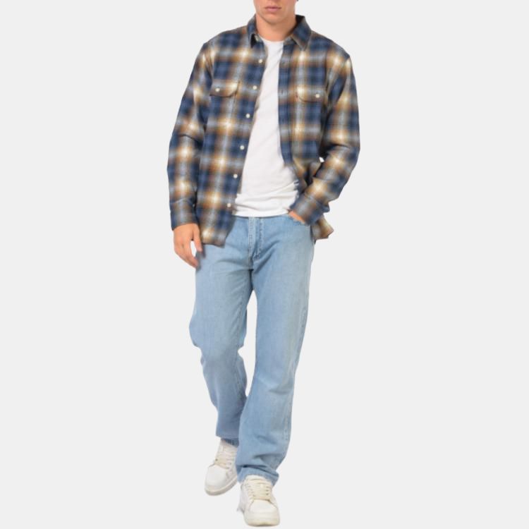 Levis Plaid Pocket Single-Breasted Long Sleeve Shirt Men Shirts 195730281